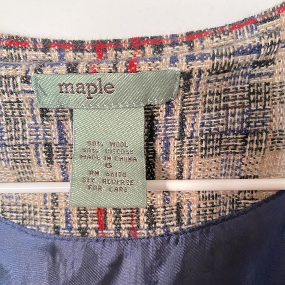 Maple Anthropologie plaid wool dress ASO Rory Gilmore - Picture 16 of 16